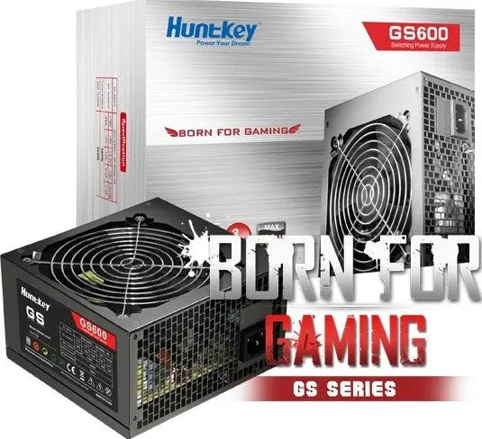 Huntkey GS600-500W 80 Plus Certified + White APFC 80 ATX12V V2.3 PSU Power Supply (Black) Huntkey
