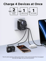 UGREEN 55001 65W GaN universal travel adapter charges four devices at once