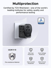 UGREEN 55001 65W GaN universal travel adapter multi-protection