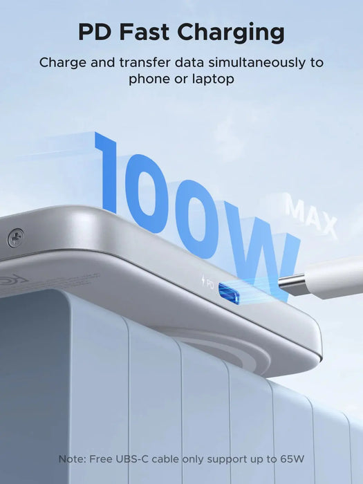 UGREEN MagSafe SSD Enclosure iPhone 16/15 M.2 NVMe 10Gbps External Hard Drive 100W PD Fast Charging Storage Case (55151)