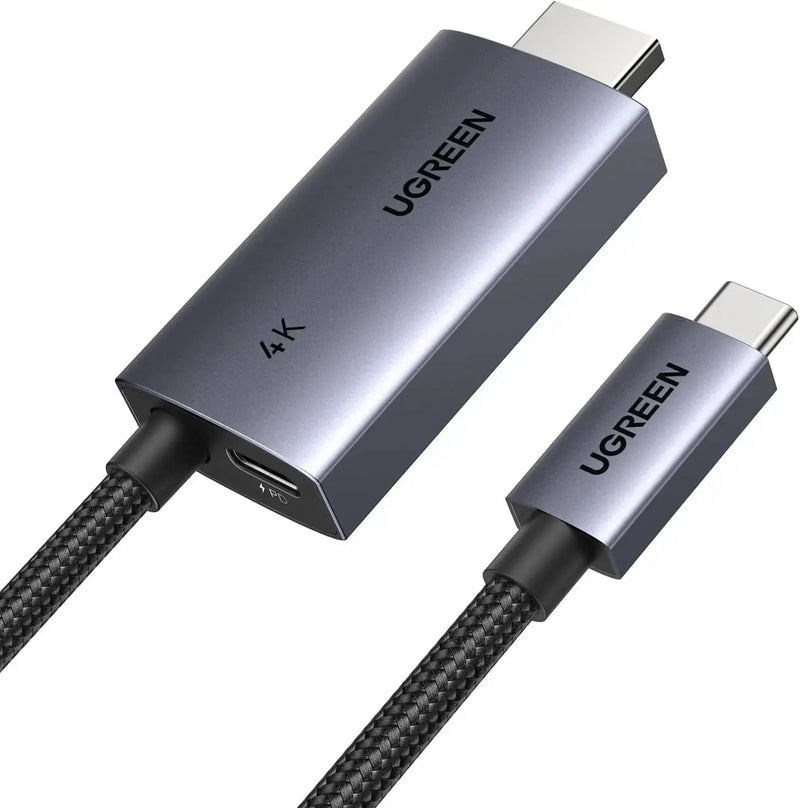 UGREEN USB C to HDMI Cable 2M 4K 60Hz 100W PD Fast Charging 2-in-1 Thunderbolt iPhone 16 Pro MacBook iPad Galaxy (55330) Ugreen