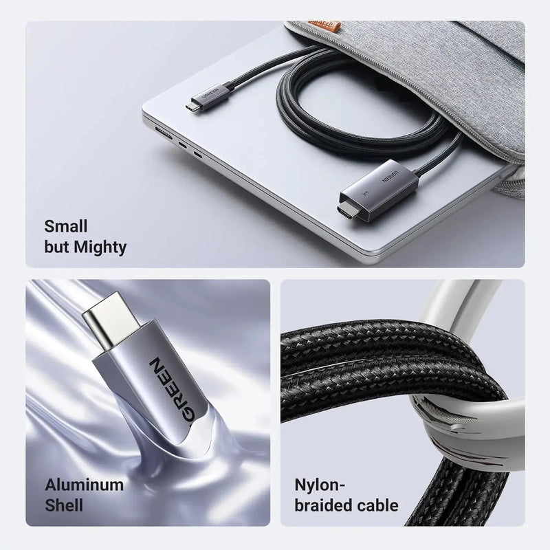 UGREEN USB C to HDMI Cable 2M 4K 60Hz 100W PD Fast Charging 2-in-1 Thunderbolt iPhone 16 Pro MacBook iPad Galaxy (55330) Ugreen