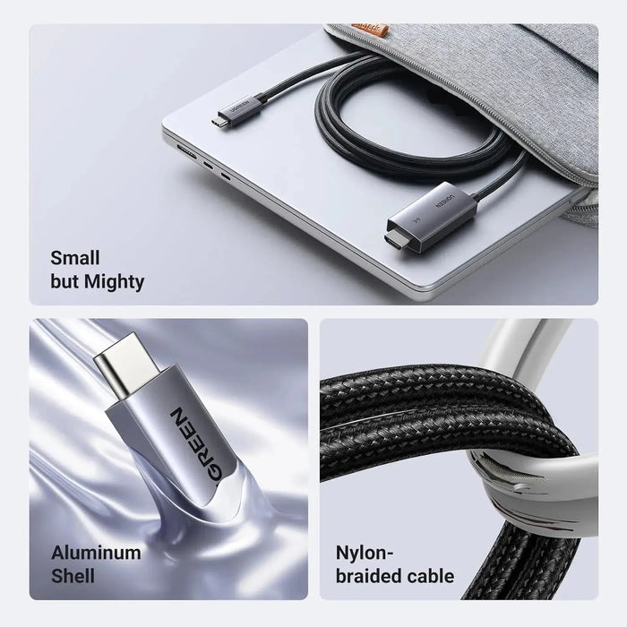 UGREEN USB C to HDMI Cable 2M 4K 60Hz 100W PD Fast Charging 2-in-1 Thunderbolt iPhone 16 Pro MacBook iPad Galaxy (55330) Ugreen