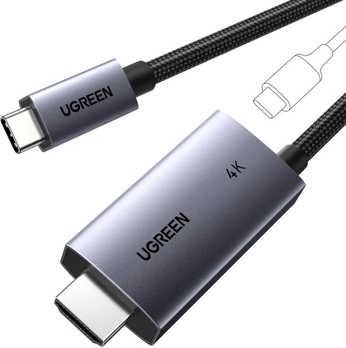 UGREEN USB C to HDMI Cable 2M 4K 60Hz 100W PD Fast Charging 2-in-1 Thunderbolt iPhone 16 Pro MacBook iPad Galaxy (55330) Ugreen