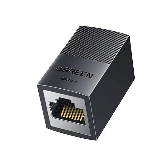UGREEN RJ45 Coupler,10Gbps, Shielded Internet Joiner, Female to Female Connector for Cat7, Cat6, Cat5e, Cat5 (Pack of 1)(55359) TeckPot