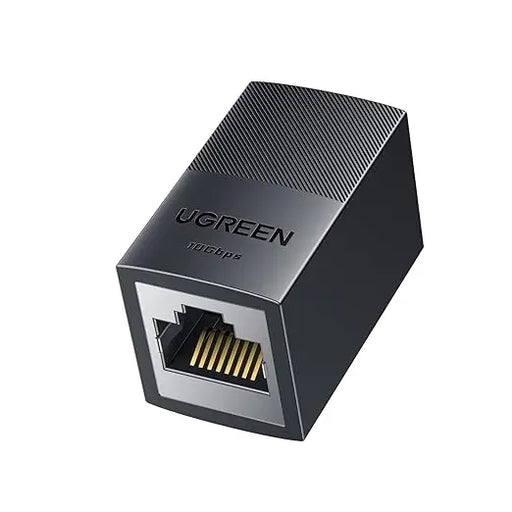 UGREEN RJ45 Coupler,10Gbps, Shielded Internet Joiner, Female to Female Connector for Cat7, Cat6, Cat5e, Cat5 (Pack of 1)(55359) TeckPot
