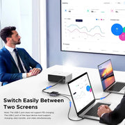UGREEN 2 USB C to 1 HDMI Switch 4K 60Hz Aluminum Switcher 2 Computer HDR HDCP2.2 Laptop MacBook Air Pro iMac Desktop (55451) Ugreen India