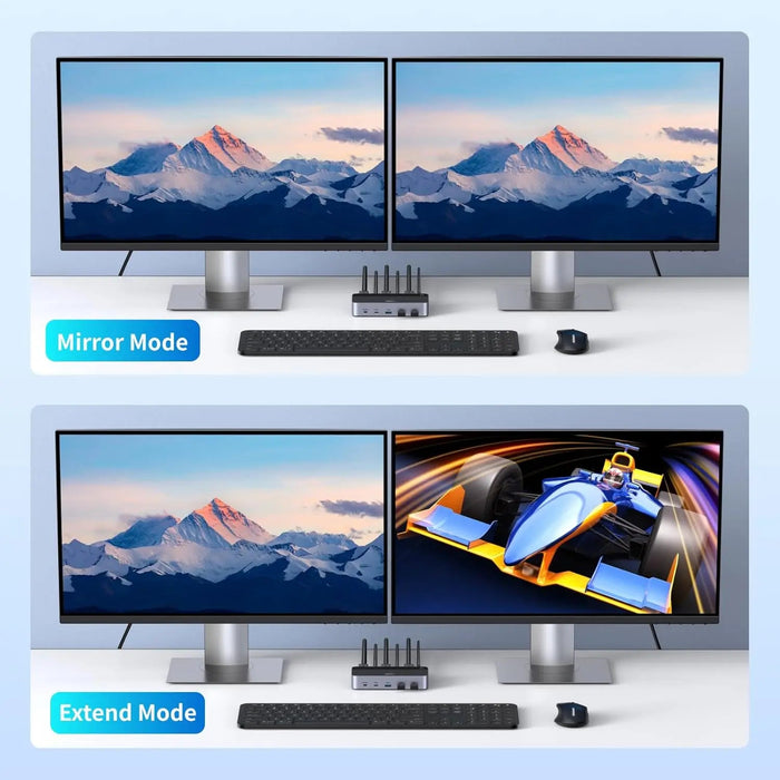 UGREEN KVM Switch Dual Monitor 2 PC to 2 Display 4K 60Hz USB 3.0 Computer Switcher Keyboard Mouse Share HDMI Hub (55455)