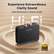 UGREEN 55545 Bluetooth 6.0 LDAC AUX/RCA receiver extraordinary clarity sound