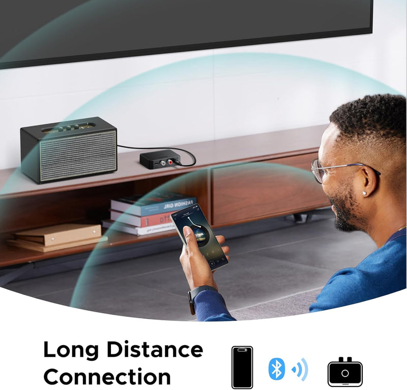 UGREEN 55545 Bluetooth 6.0 LDAC AUX/RCA receiver long distance connection