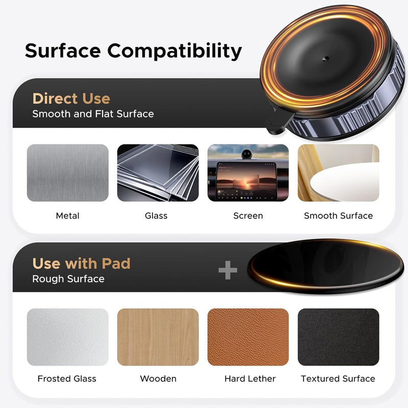 UGREEN LP970 75666 MagSafe car phone mount with suction base surface compatibility