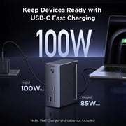 UGREEN 55735 10-in-1 USB-C hub with NVMe SSD enclosure keeps devices ready with USB-C fast charging