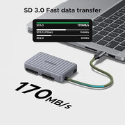 UGREEN USB-C SD & MicroSD Card Reader with Storage Case – High-Speed 5Gbps Adapter (2×SD + 2×MicroSD) for DSLR Cameras, Smartphones, Tablets, MacBook, iPad (55886) TeckPot