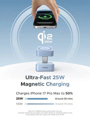Ugreen 25W  MagFlow 2-in-1 Magnetic Wireless Charger Foldable and Portable iPhone 12 and Later/Air Pods 2 and Later(55960B) TeckPot