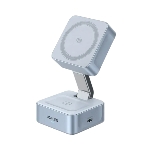 Ugreen 25W  MagFlow 2-in-1 Magnetic Wireless Charger Foldable and Portable iPhone 12 and Later/Air Pods 2 and Later(55960B) TeckPot