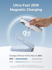 Ugreen 25W MagFlow 2-in-1 Magnetic Wireless Charger iPhone 12 and Later AirPods 2 and Later (55963) TeckPot