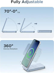 Ugreen 25W MagFlow 2-in-1 Magnetic Wireless Charger iPhone 12 and Later AirPods 2 and Later (55963) TeckPot