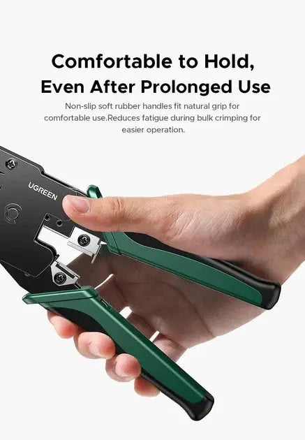 UGREEN RJ45 Crimping Tool NW304 (35971) – 3-in-1 Ethernet Cable Crimper, Cutter & Stripper for CAT5/CAT6/CAT7/CAT8 TeckPot