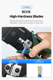 UGREEN RJ45 Crimping Tool NW304 (35971) – 3-in-1 Ethernet Cable Crimper, Cutter & Stripper for CAT5/CAT6/CAT7/CAT8 TeckPot
