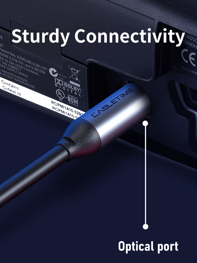 CABLETIME Toslink optical fibre cable construction
