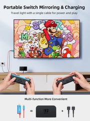 CABLETIME Nintendo Switch 2 Travel Dock 4K144Hz USB-C to HDMI Cable with 100W PD Charging