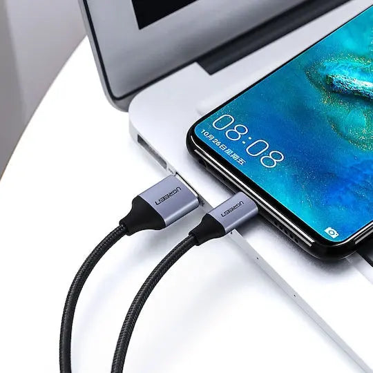 UGREEN USB 2.0 A to Micro USB Cable 0.25m Nickel Plated Aluminum Braid Fast Charge Data Sync Smartphone Tablet (60144)