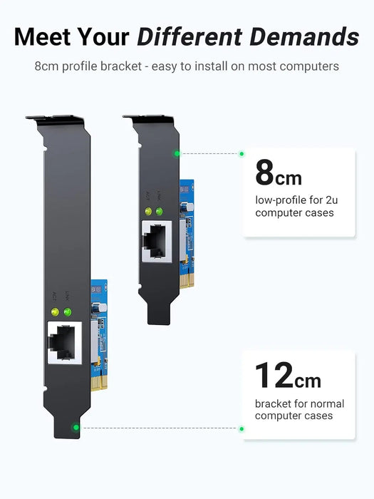 UGREEN Gigabit Ethernet PCI Express Network Card 10/100/1000Mbps Controller Desktop PC Internal Network Adapter Expansion 30771