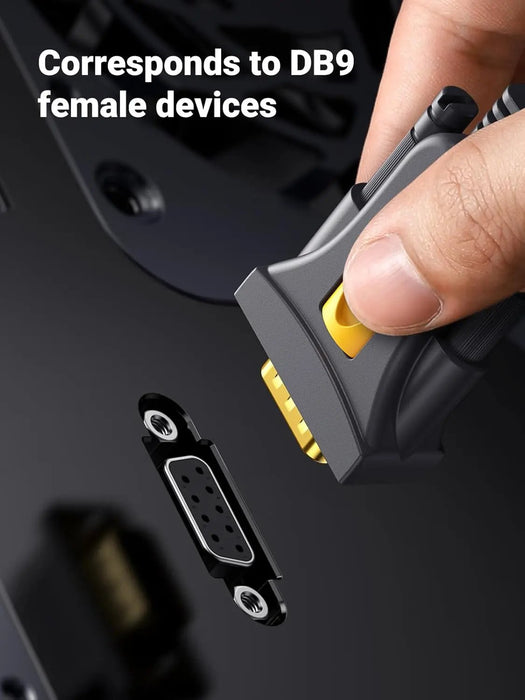 UGREEN USB to RS232 Adapter Cable 2M PL2303 Chipset DB9 Male Serial Converter PC Laptop Router CNC GPS (20222) Ugreen