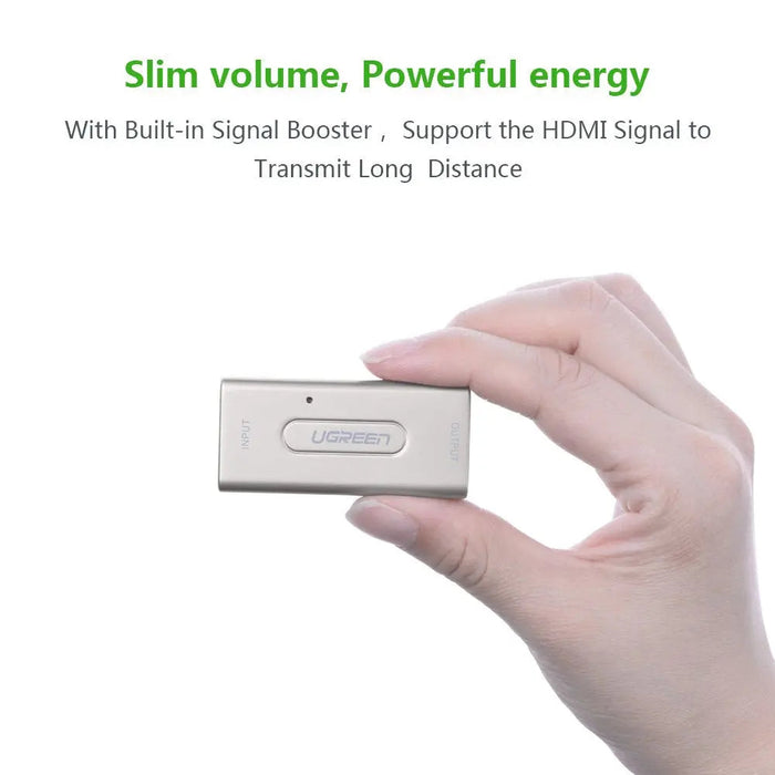 UGREEN HDMI Extender Active Repeater Booster Video Audio 1080P 50M Range Zinc Alloy Case Signal Amplifier Cable (40265)