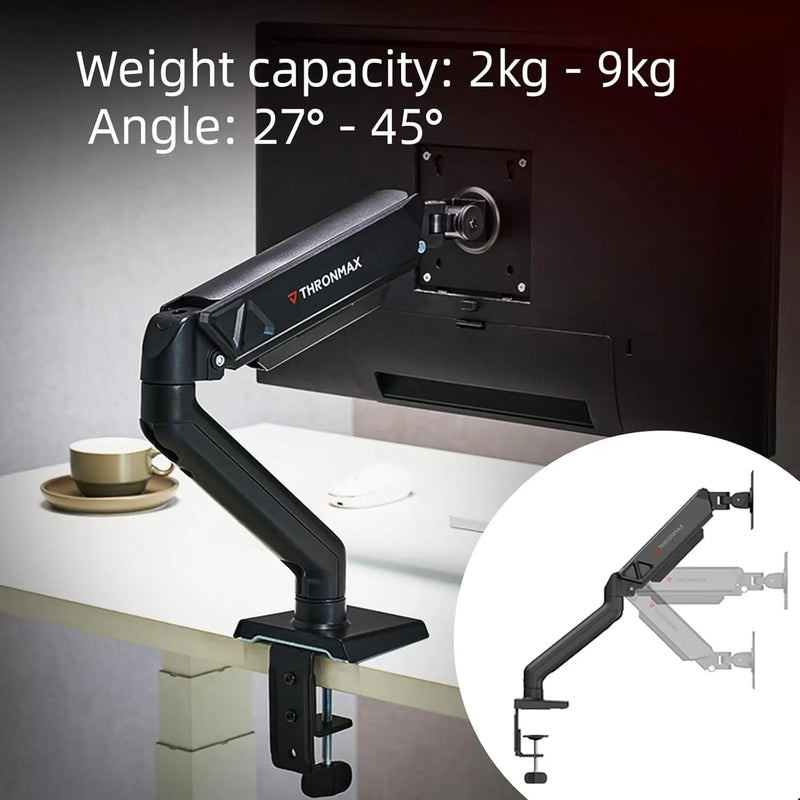 Thronmax Monitor Arm With, Black (MS25) Thronmax