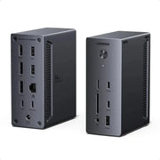 UGREEN Docking Station, Triple 4K Display (2x DP+ HDMI), 14-Port USB-C Dock, 100W Max Charging for Laptop, 27W Max USBC, 10Gbps USB-C/A, 170MB/s SD, Ethernet, Audio, 140W Power Supply for Dell, HP(85489) TeckPot