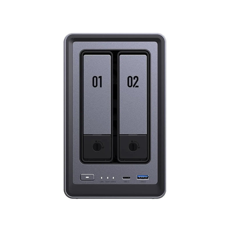 UGREEN NASync DXP2800 Plus 2-Bay NAS, Intel N100 Quad-core CPU, 8GB DDR5 RAM, 2.5GbE, 4K HDMI, Storage drives not included (25242) Ugreen