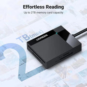 UGREEN USB 3.0 Card Reader 4-in-1 5Gbps SD TF Micro SD CF MS Memory Card Writer 1.5ft Cable (30333) Ugreen