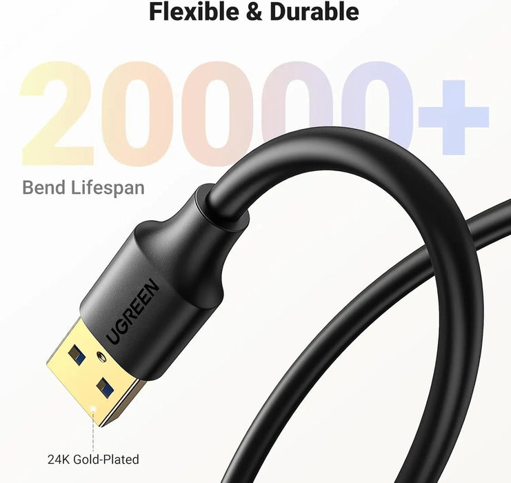 UGREEN USB 3.0 A Male to Female Extension Cable 5M 5Gbps High Speed Data Transfer USB Disk Keyboard Mouse Hard Drive (90722)