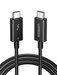 UGREEN Thunderbolt 4 USB-C to USB-C Cable 0.8M 2.6ft 100W Fast Charging 8K Video Type-C Data Transfer Cable Black (30389) Ugreen