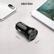 UGREEN 24W Dual USB Car Charger 4.8A Fast Charging Adapter iPhone 14/13/12/11 Galaxy S22/S21/S10 iPad Pro Air Mini (50875) Ugreen