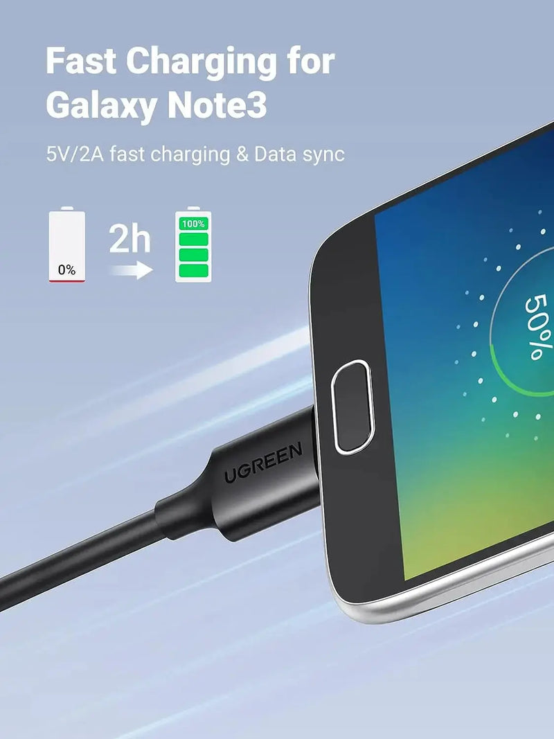 UGREEN USB 3.0 Micro B Cable 0.5M 5Gbps Gold Plated External Hard Drive Galaxy S5 Note 3 Camera (10840) Ugreen