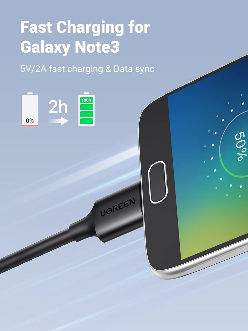 UGREEN 10841 1m USB 3.0 A to micro-B cable, 5Gbps, fast charging for Galaxy Note 3