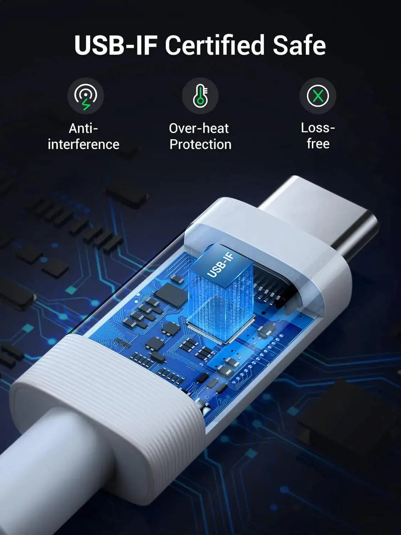 UGREEN USB 4.0 Cable 0.8M 100W USB C to USB C 40Gbps Data Transfer 8K Video PD Fast Charging MacBook iPad Dell XPS (40113) Ugreen