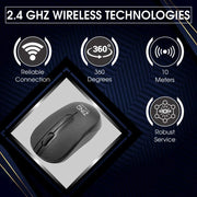 ZINQ Technologies 818W 2.4Ghz Wireless USB Mouse 1600DPI For Laptop & Desktop-Black(Open Box) ZINQ Technologies
