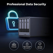 UGREEN NASync DXP4800 4 Bay NAS, Intel N100 Quad-core CPU, 8GB DDR5 RAM, 2 * 2.5GbE, 4K HDMI, Storage drives not included (25372) Ugreen