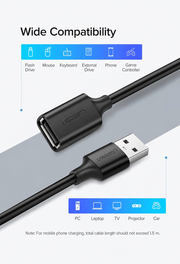 UGREEN US103 10318 5m USB 2.0 extension cable wide compatibility