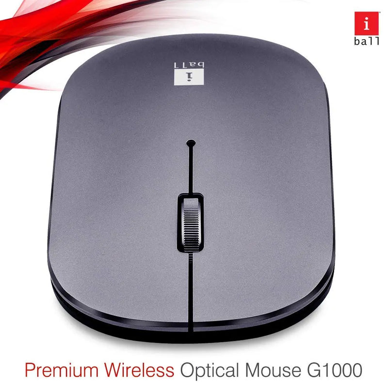 iBall G1000 Silent Button Metal Premium Wireless USB Mouse For PC/Mac/Laptop-Silver(Open Box) iBall
