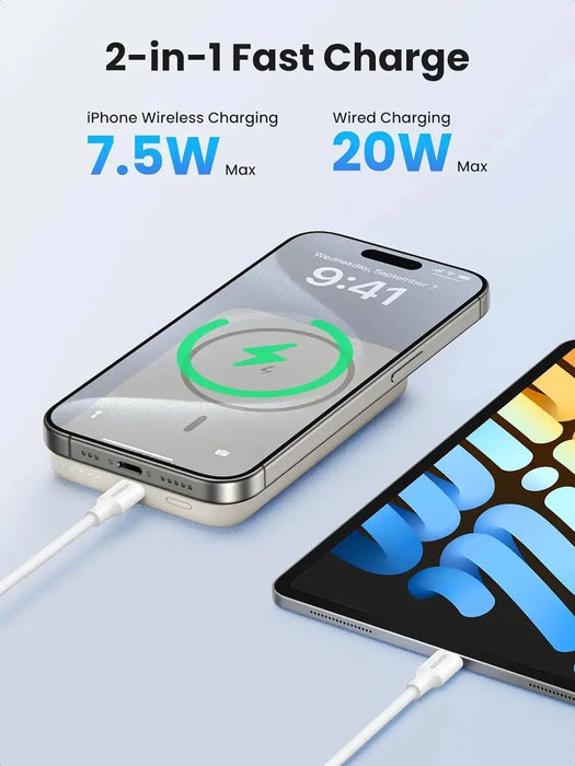 UGREEN 20W Magnetic Wireless Power Bank 10000mAh Portable Charger USB-C PD Fast Charging iPhone 15 14 13 12 25208 Ugreen