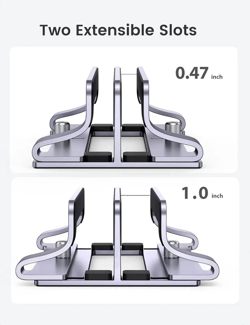 UGREEN Vertical Laptop Stand Dual Slot Adjustable Dock Aluminum Desktop Stand MacBook Air Pro Surface LG Gram Lenovo (60643) Ugreen India