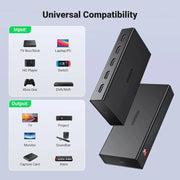 UGREEN 1x4 HDMI Splitter 4K@60Hz HDMI 2.0 Splitter 1 In 4 Out 18Gbps Bandwidth UHD Full HD 3D TV Monitor Projector Quad 90514 Ugreen
