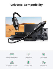 UGREEN 70892 2m Toslink optical audio cable universal compatibility