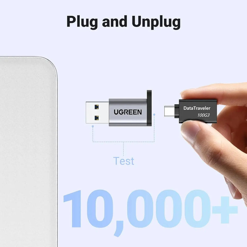 UGREEN 10Gbps USB C to USB A Adapter Type A Male C Female Fast Charge Data Transfer iPhone 16 15 MacBook iPad Galaxy (50533) Ugreen