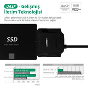 UGREEN USB 3.0 SATA Adapter Cable 5Gbps External Hard Drive Converter 2.5" 3.5" HDD SSD 12V Power Supply (20611) Ugreen