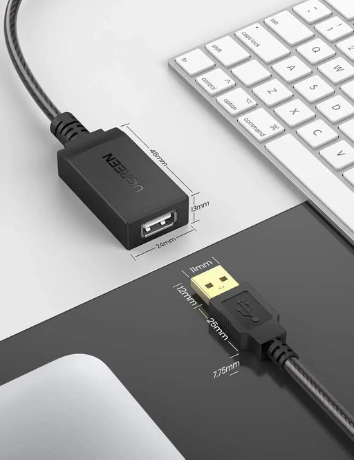 UGREEN USB 2.0 Active Extension Cable 5M Signal Booster A Male to Female Laptop PC Flash Drive Keyboard Mouse (10319) Ugreen